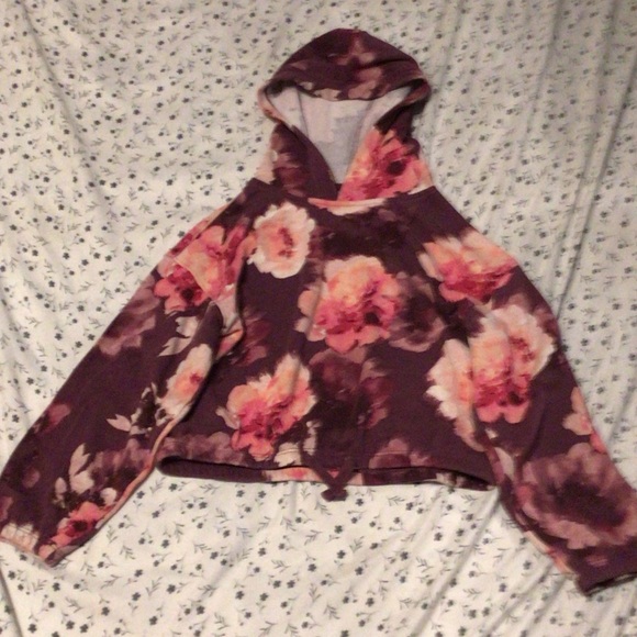 Old Navy Other - Old Navy Pink and Brown Floral Hoodie